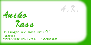 aniko kass business card